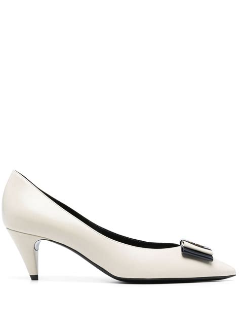 yves saint laurent bow leather pump|yves laurent shoes.